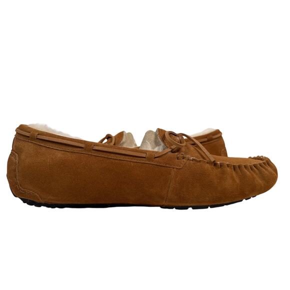 Ugg Olsen Moccasin Slippers Mens Size 18 Suede Chestnut Sheepskin Lining 1003390 main image 10